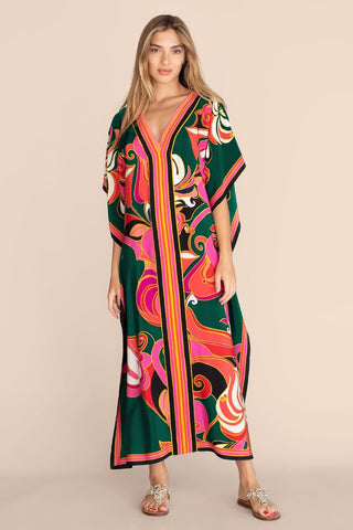 Plus Size V Neck Summer maxi Kaftan Dress - Bsubseach