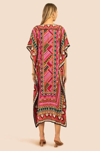 Plus Size V Neck Summer maxi Kaftan Dress - Bsubseach