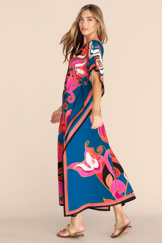 Plus Size V Neck Summer maxi Kaftan Dress - Bsubseach