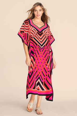 Plus Size V Neck Summer maxi Kaftan Dress - Bsubseach