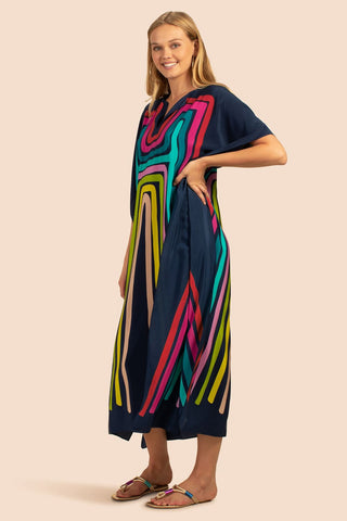 Plus Size V Neck Summer maxi Kaftan Dress - Bsubseach