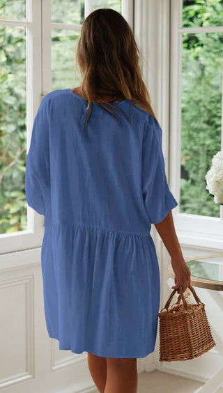 Ladies Beach Shirt Cover Up Tunic Dress - Bsubseach