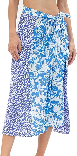 Bsubseach AILUNSNIKA Women's Long Gauze Cage Chiffon Beach Wrap Skirt