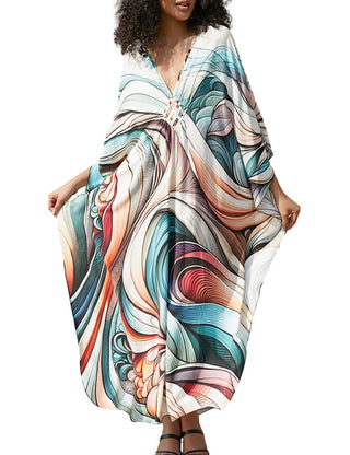 Batwing Sleeve Formal Kaftan Dresses