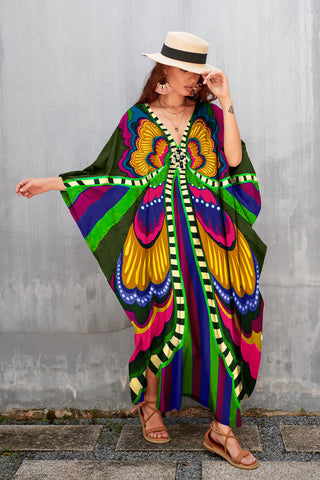 Plus Size Caftan Beach Cover Ups Casual Dress