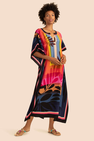 Plus Size V Neck Summer maxi Kaftan Dress - Bsubseach