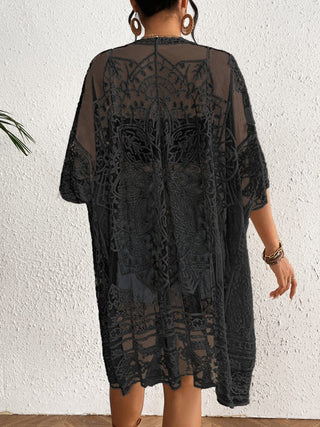 Lace Embroidered Womens Kimono Cardigan