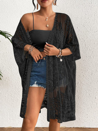 Lace Embroidered Womens Kimono Cardigan