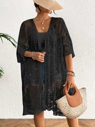 Lace Embroidered Womens Kimono Cardigan