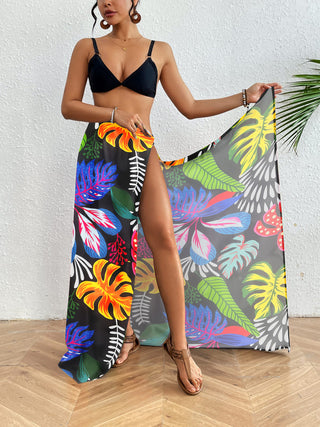 Women Boho Sarong Coverup Rosy Floral