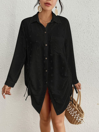 Bathing Suit Bikini Cover Up Blouse Button Down Shirt - Bsubseach