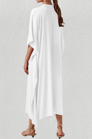 white kaftan cover up beach dress for women