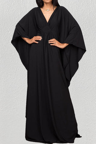 black kaftan cover up maxi plus size beach dresses