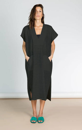 black kaftan dress maxi beach cover up