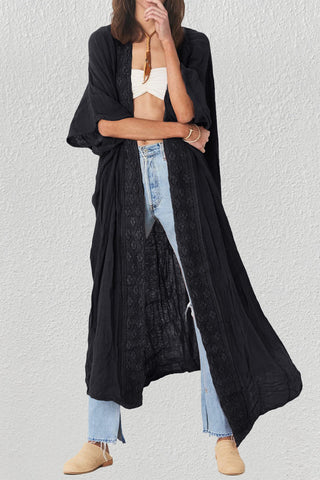 black kimono cardigan long swim cover ups plus size