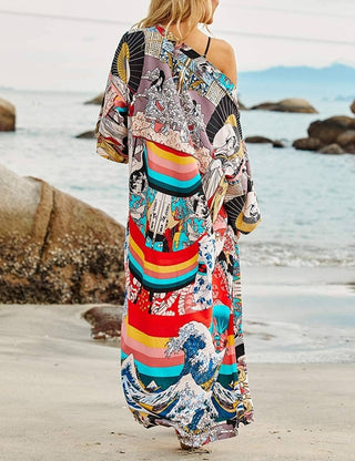 Boho Swimsuit Kimono Cover Up - Bsubseach