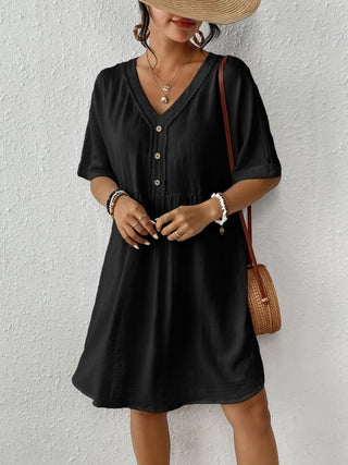 Button Down Beach Dress: Women's Bikini Cover Up - Bsubseach