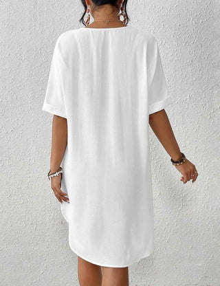 Button Down Beach Dress: Women's Bikini Cover Up - Bsubseach