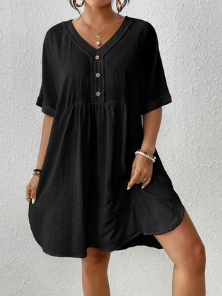 Button Down Beach Dress: Women's Bikini Cover Up - Bsubseach