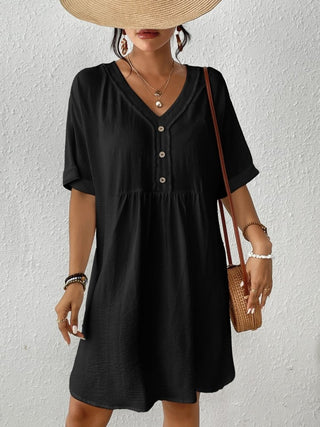 Button Down Beach Dress: Women's Bikini Cover Up - Bsubseach