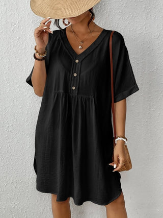 Button Down Beach Dress: Women's Bikini Cover Up - Bsubseach