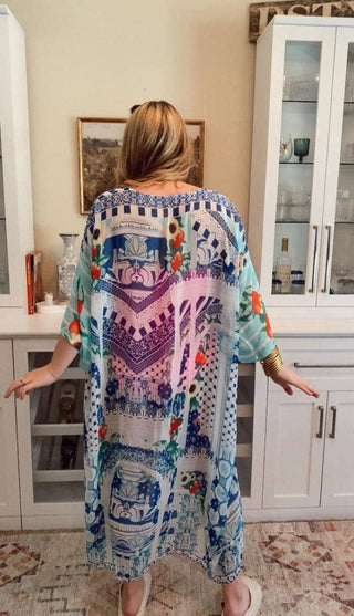 Chiffon Beach Long Kimono Swim Cover Up - Bsubseach