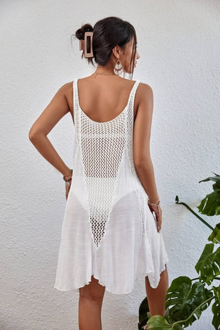 Crochet Beach Dress: Hollow Out Swim Cover Up - Bsubseach