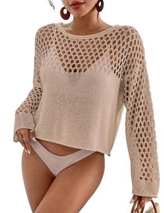 Crochet Swim Cover Up Women Vacation Summer - Bsubseach