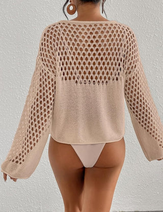 Crochet Swim Cover Up Women Vacation Summer - Bsubseach