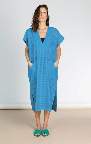 Deep V Neck Kaftan Cover Up Dress - Bsubseach