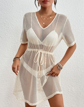 Drawstring mesh blouse - Bsubseach