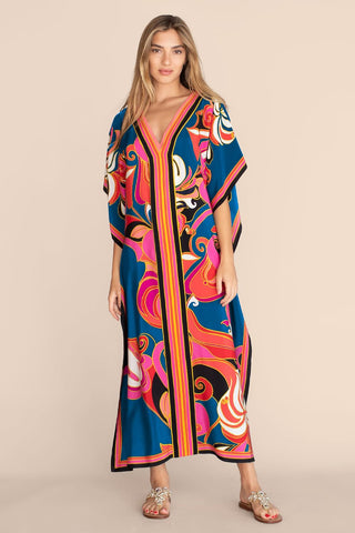 Plus Size V Neck Summer maxi Kaftan Dress - Bsubseach