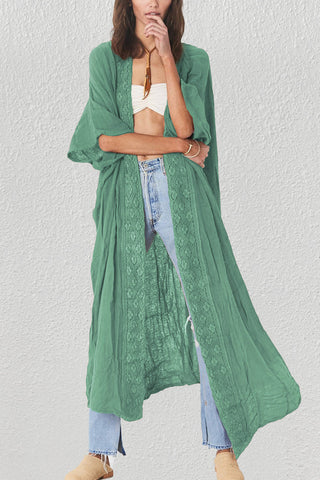 green kimono cardigan beach cover up womens