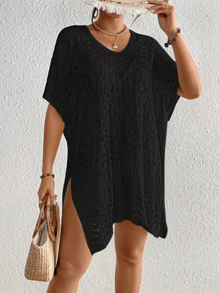 Hollow Out Knit Women's Swimsuit Coverup Crochet Dress - Bsubseach