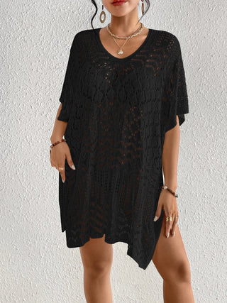 Hollow Out Knit Women's Swimsuit Coverup Crochet Dress - Bsubseach