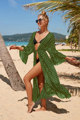 Kimono Cardigan Long Sleeve Beach Cover Dress - Bsubseach