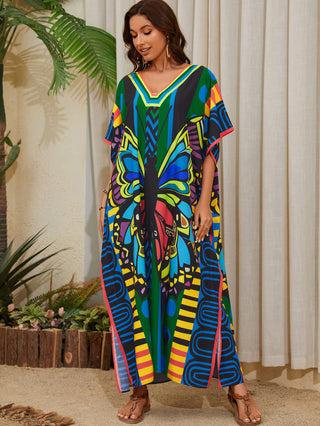 Butterfly pullover robe kaftan