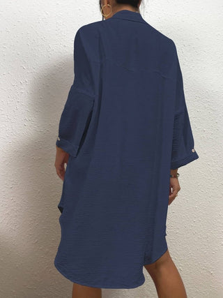 Long Button Down Bikini Cover Up Shirt - Bsubseach