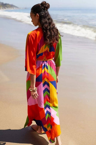 kaftan beach cover up summer vacation dress