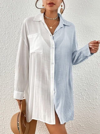 Long Sleeve Beach Swim Cover Up Top - Bsubseach