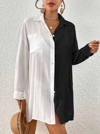 Long Sleeve Beach Swim Cover Up Top - Bsubseach