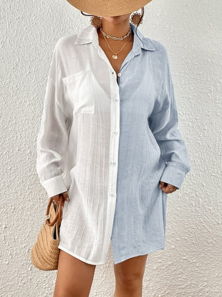 Long Sleeve Beach Swim Cover Up Top - Bsubseach