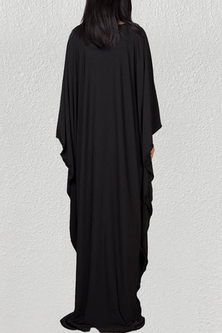 black kaftan cover up maxi plus size beach dresses