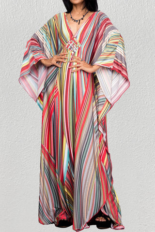 plus kaftan dresses rainbow stripe cover up