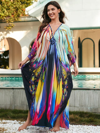 Plus Size Butterfly Bathing Suit Cover Up - Bsubseach