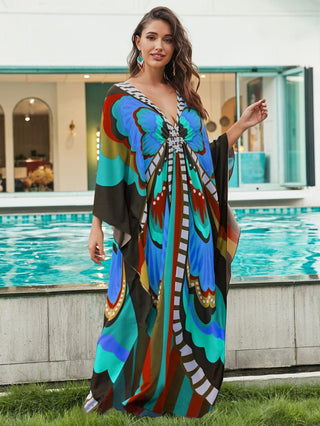 Plus Size Butterfly Bathing Suit Cover Up - Bsubseach