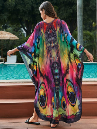 Plus Size Butterfly Bathing Suit Cover Up - Bsubseach