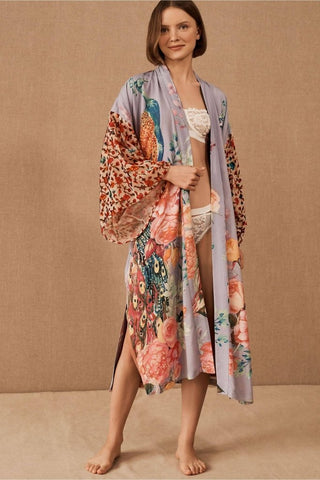 Plus Size Long Bathing Suit Kimono Cover Up - Bsubseach