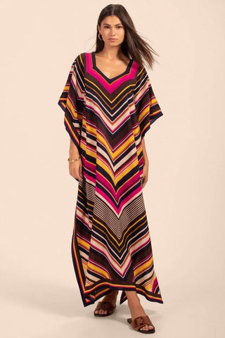 Plus Size V Neck Summer maxi Kaftan Dress - Bsubseach