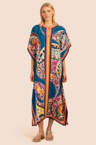 Plus Size V Neck Summer maxi Kaftan Dress - Bsubseach